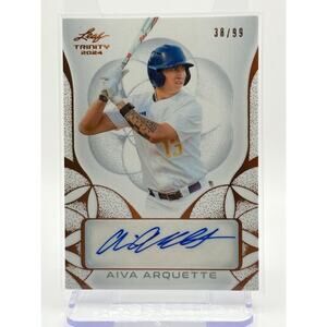 2024 Leaf Trinity Aiva Arquette Bronze Auto 38/99 SP Miami Marlins Top Prospect